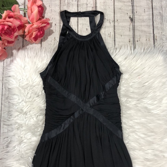L'Agence Silk Black Marvella Maxi Halter Dress - Picture 7 of 15
